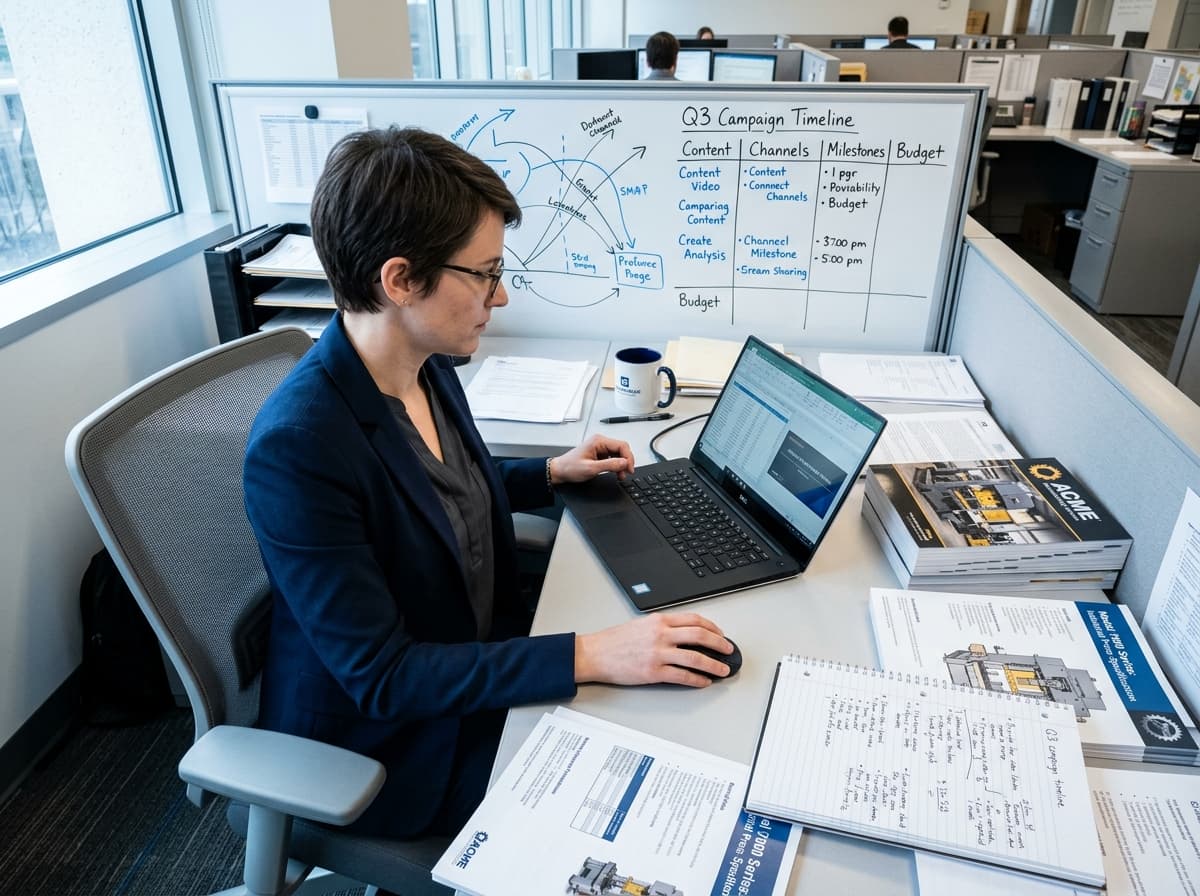 Marketing manager at a manufacturing company